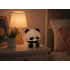 Silikoninė LED RGB naktinė lempa vaikams – panda, valdoma lietimu, įkraunama, 10,5 × 10,5 × 10 cm