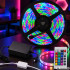 RGB LED juosta su pultu, programėle ir Music Sync funkcija, 10 m, 12 V, 5050RGB
