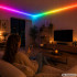 RGB LED juosta su pultu, programėle ir Music Sync funkcija, 10 m, 12 V, 5050RGB