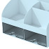 Stalo organizatorius kosmetikai ir kanceliarinėms priemonėms, mėlynas, 12 × 21 × 14 cm