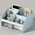 Stalo organizatorius kosmetikai ir kanceliarinėms priemonėms, mėlynas, 12 × 21 × 14 cm
