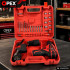 Akumuliatorinis bešepetėlinis gręžtuvas-suktuvas OPEX TOOLS su priedais ir lagaminu, OPX28032, 12 V, 2 × 2,0 Ah