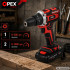 Akumuliatorinis smūginis gręžtuvas-suktuvas su įrankių rinkiniu ir lagaminu, OPEX TOOLS OPX28034, 21 V