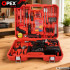 Akumuliatorinis smūginis gręžtuvas-suktuvas su įrankių rinkiniu ir lagaminu, OPEX TOOLS OPX28034, 21 V