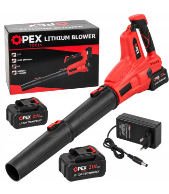 Akumuliatorinis lapų pūstuvas OPEX TOOLS OPX28023, 21V, 2 × 5,0Ah