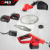 Akumuliatorinė žoliapjovė OPEX TOOLS su 2 akumuliatoriais ir 3 pjovimo priedais, 1200 W, 21 V, 3 Ah, 105–140 cm, OPX28025