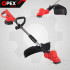 Akumuliatorinė žoliapjovė OPEX TOOLS su 2 akumuliatoriais ir 3 pjovimo priedais, 1200 W, 21 V, 3 Ah, 105–140 cm, OPX28025