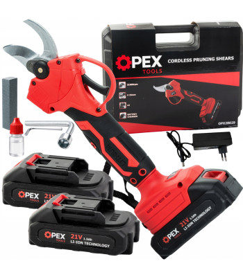 Akumuliatorinis sekatorius OPEX TOOLS su 2 akumuliatoriais ir dėklu OPX28029, 25 mm