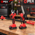 Akumuliatorinių sodo įrankių rinkinys OPEX TOOLS 3 viename, sekatorius ir grandininis pjūklas, OPX28035, 21V, 6″