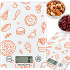 Elektroninės virtuvinės svarstyklės su stikliniu paviršiumi, tara ir LCD ekranu, 5 kg, 1 g, 15 × 21,5 cm, 17157