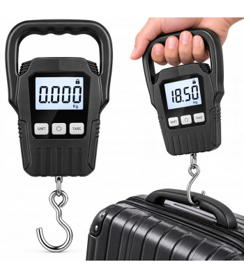Skaitmeninės pakabinamos bagažo ir žvejybinės svarstyklės, 50 kg, 10 g