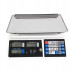 Elektroninės prekybinės svarstyklės su kainos skaičiavimo funkcija, akumuliatorinės, 40 kg, 2 g