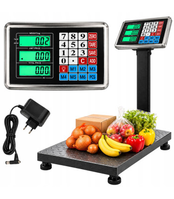 Elektroninės platforminės prekybinės svarstyklės su taros funkcija, 200 kg