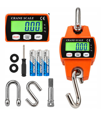 Elektroninės pakabinamosios svarstyklės su kabliu, 300 kg