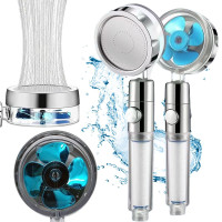 Dušo galvutė su turbina, turbo ventiliatoriumi ir keičiamu filtru – 25 cm