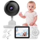Elektroninė kūdikio auklė su kamera ir naktiniu režimu, 2,8 colio LCD ekranas