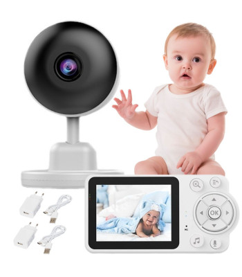 Elektroninė kūdikio auklė su kamera ir naktiniu režimu, 2,8 colio LCD ekranas