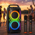 Nešiojama „Bluetooth“ kolonėlė su karaoke funkcija ir 2 mikrofonais