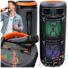Nešiojamoji belaidė karaoke kolonėlė su Bluetooth, USB, FM radiju ir AUX, ABS-8208, 60 cm