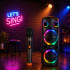 Didelė nešiojamoji belaidė karaoke kolonėlė su Bluetooth, USB, FM radiju ir AUX, BT-8813