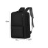 Didelė miesto sportinė kuprinė su USB jungtimi, juoda, 45 × 30 × 16 cm