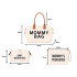 Didelė mamos rankinė „Mommy Bag“ – 3 dalių rinkinys su kosmetine ir organizatoriumi, 57 × 23 × 34 cm