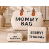 Didelė mamos rankinė „Mommy Bag“ – 3 dalių rinkinys su kosmetine ir organizatoriumi, 57 × 23 × 34 cm