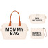 Didelė mamos rankinė „Mommy Bag“ – 3 dalių rinkinys su kosmetine ir organizatoriumi, 57 × 23 × 34 cm