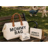 Didelė mamos rankinė „Mommy Bag“ – 3 dalių rinkinys su kosmetine ir organizatoriumi, 57 × 23 × 34 cm