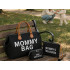 Mamos krepšys su kosmetine ir organizatoriumi, 3 dalių rinkinys, juodas, Mommy Bag, 57 × 23 × 34 cm