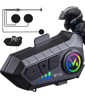 Motociklinis „Bluetooth“ interkomas su balso asistento funkcija, Y10