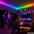 RGB LED juosta su programėle, muzikos sinchronizavimu, nuotolinio valdymo pulteliu ir maitinimo adapteriu, 10 m, 12 V, 2835RGB
