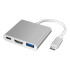 USB-C šakotuvas-adapteris su USB 3.0 ir HDMI, 3-in-1, 4K