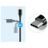 USB-C į USB-A 3.0 OTG adapteris su pintu kabeliu, juodas, 11 cm