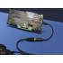USB-C į USB-A 3.0 OTG adapteris su pintu kabeliu, juodas, 11 cm