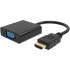 HDMI į VGA adapteris su kabeliu, juodas (06328)