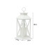 Dekoratyvinis LED lampionas su elektrine žvake, baltas, 28cm x 14cm x 14cm