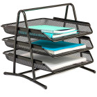 Metalinis dokumentų organizatorius su 3 stalčiais, A4, juodas, 27 × 29 × 35 cm