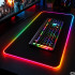 Žaidimų kilimėlis su RGB apšvietimu, USB jungtimi, XXL, 90 × 40 cm
