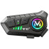 Motociklo šalmo interkomas su mikrofonu, Bluetooth, RGB ir USB-C, U10 2X