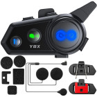 Motociklinis šalmo interkomas su Mesh ir Bluetooth, muzikos bendrinimo funkcija, Y8X, 11cm x 6cm
