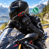 Motociklo šalmo interkomas su mikrofonu, Bluetooth, RGB apšvietimu ir USB-C, Q08 2X