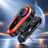 Motociklo šalmo interkomas su mikrofonu, Bluetooth, RGB apšvietimu ir USB-C, Q08 2X