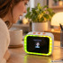 Išmanusis AI laikrodis su jutikliniu ekranu, balso asistentu ir Bluetooth garsiakalbiu, 11,5 × 8 × 7 cm