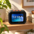 Išmanusis AI stalo laikrodis su jutikliniu ekranu, balso asistentu, Bluetooth ir LED apšvietimu