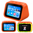 Išmanusis AI stalo laikrodis su jutikliniu ekranu, Bluetooth ir garsiakalbiu, oranžinis, 11,5 × 8 × 7 cm, 27954_P