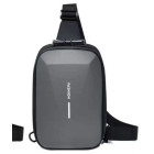 Vandeniui atspari pilka vieno peties kuprinė su apsauga nuo vagysčių, 5 l, 28 × 20 × 9 cm