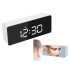 Daugiafunkcis LED žadintuvas su termometru, veidrodiniu ekranu ir datos rodymu, 4 viename, 14 × 6 × 3,5 cm