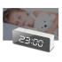 Daugiafunkcis LED žadintuvas su termometru, veidrodiniu ekranu ir datos rodymu, 4 viename, 14 × 6 × 3,5 cm