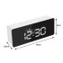 Daugiafunkcis LED žadintuvas su termometru, veidrodiniu ekranu ir datos rodymu, 4 viename, 14 × 6 × 3,5 cm